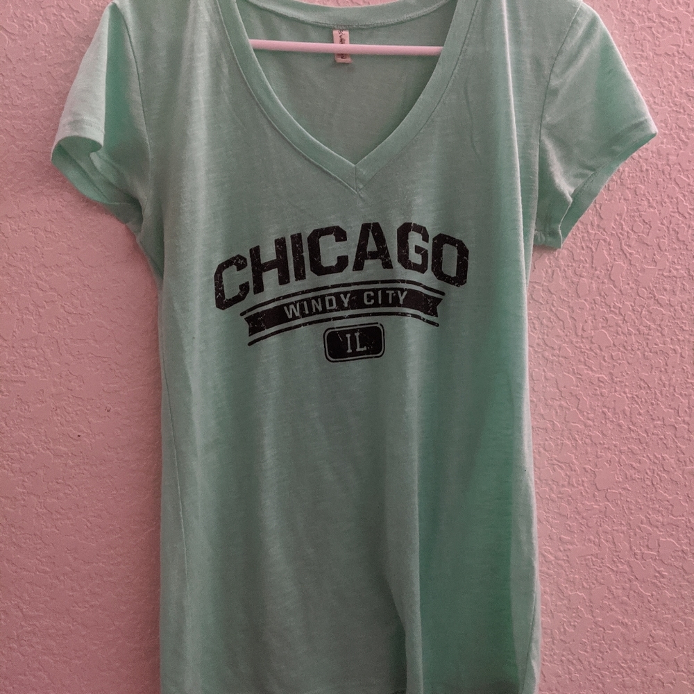 teal Chicago shirt